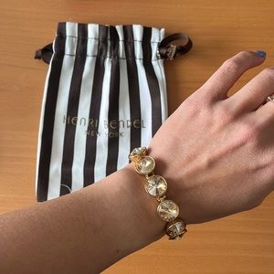 Henri Bendel Rose Gold On Point Flex Crystal Bracelet